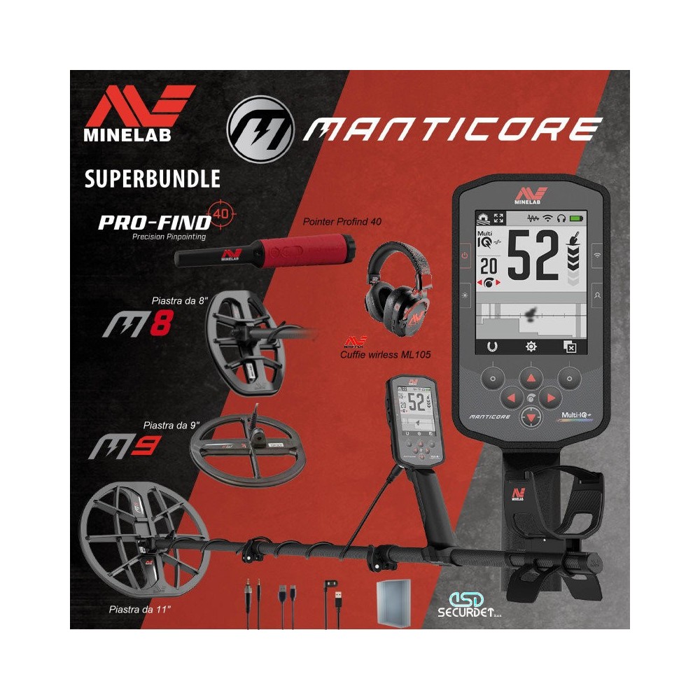MINELAB MANTICORE PROMO CON 3 PIASTRE