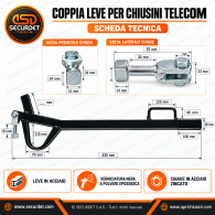 COPPIA DI LEVE APRICHIUSINI ALZACHIUSINI PER ENEL-TELECOM