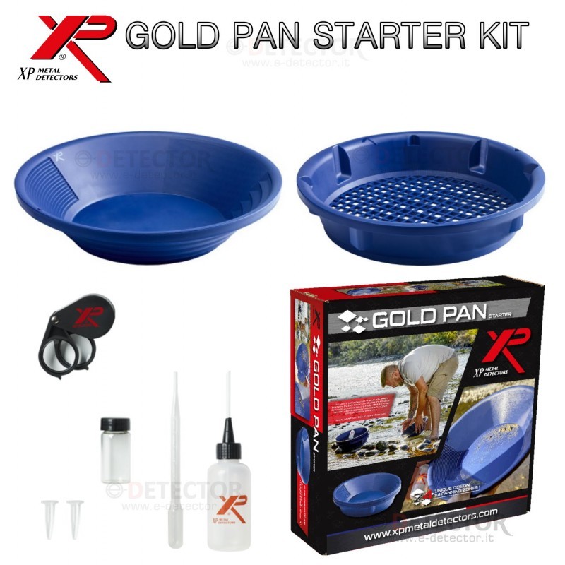 XP Gold Pan Starter Kit Batee Setaccio Ricerca  Oro + Accessori