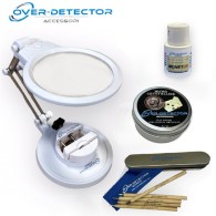 KIT Stazione Pulizia Monete con Lente di Ingrandimento, MONETOR, Cera